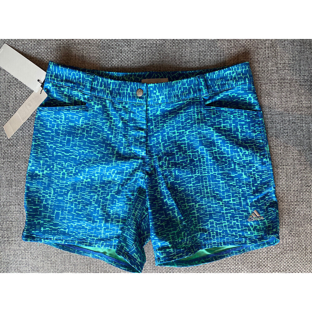 Adidas Golf Girl's Printed Shorts Hi-Res Blue Size L
